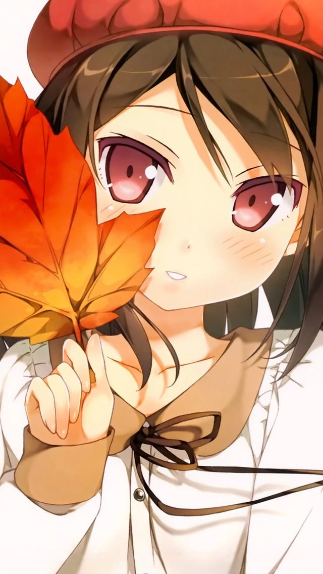 Autumn Anime Girl Wallpapers Free iPhone Wallpapers