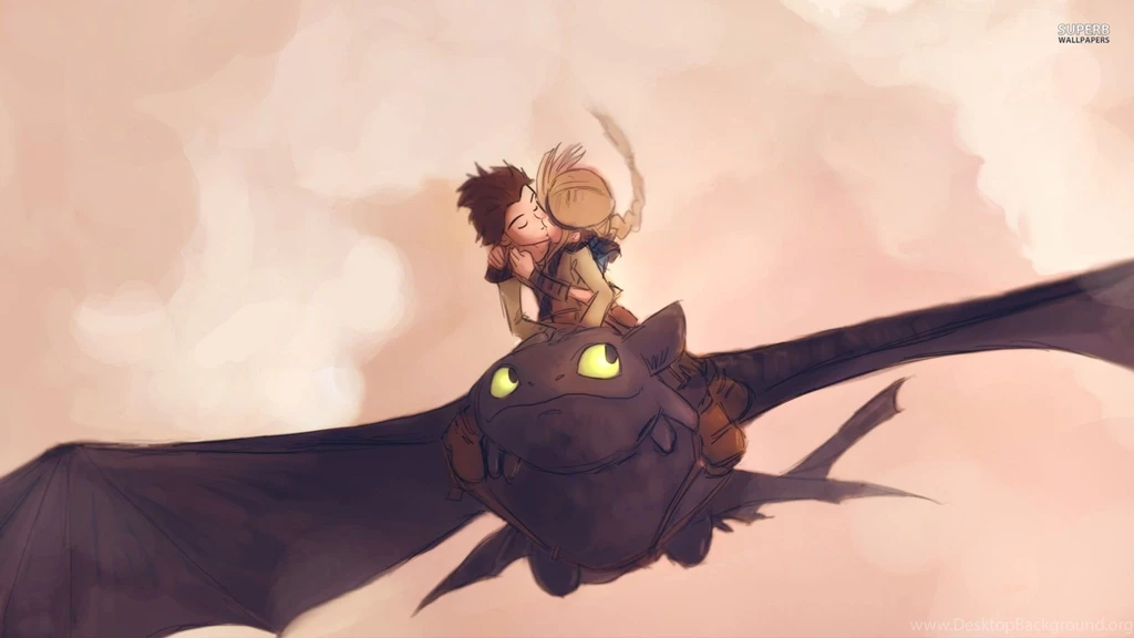 Hiccup And Astrid Kissing How To Train Your Dragon : Desktop And ...