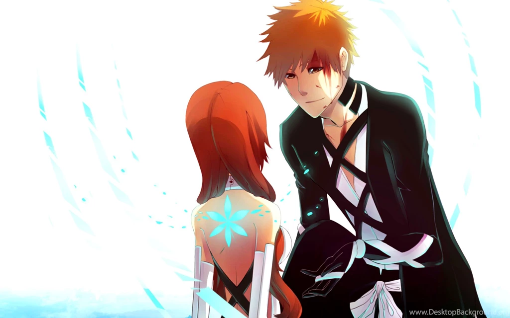 Inoue Orihime And Kurosaki Ichigo In Bleach Wallpapers For ...