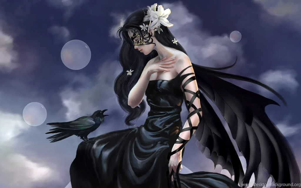 Wallpapers Woman Dreaming Art Digital Lady With Crow Desktop ...