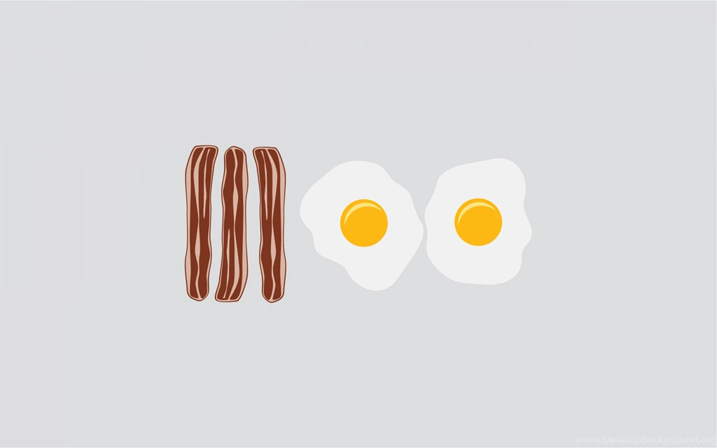Download Wallpapers 3840x2400 Bacon, Eggs, Food, Vector Ultra HD 4K ...
