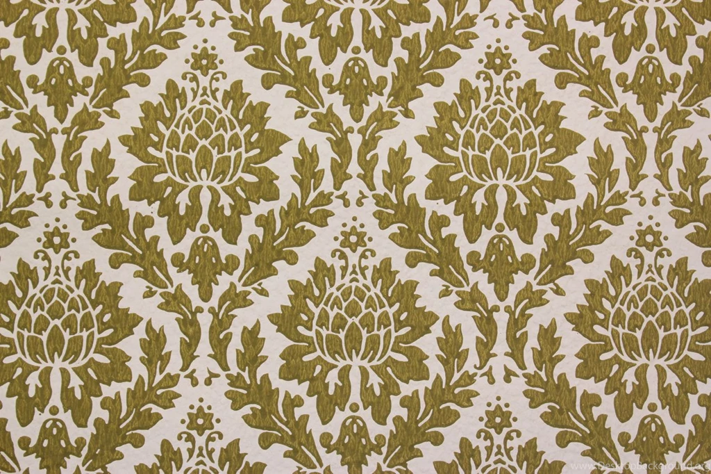 1960's Vintage Wallpapers Green Damask Design Rosie's Vintage ...