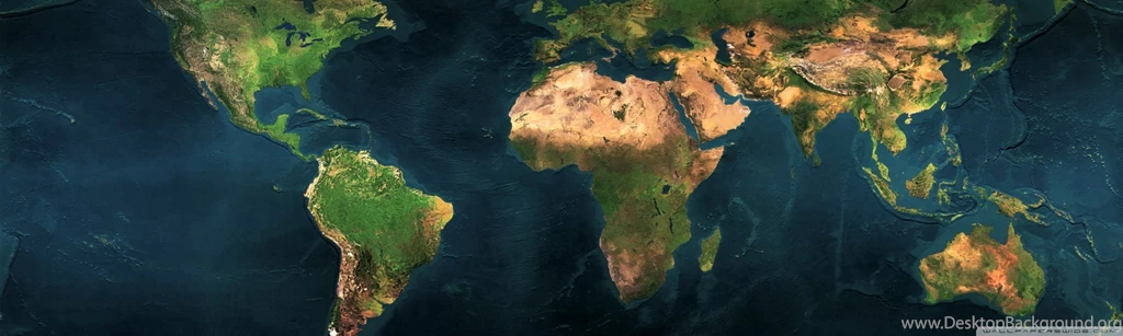 World Map Dual Monitor HD Desktop Wallpapers : Widescreen : High ...