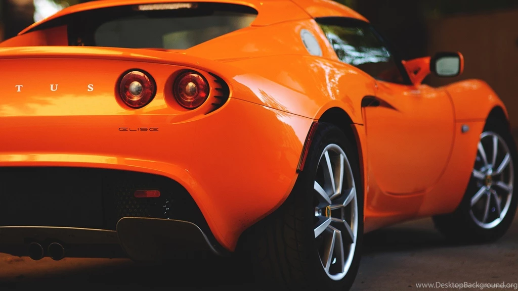 Download 1920x1080 Orange Lotus Elise Back Wallpapers
