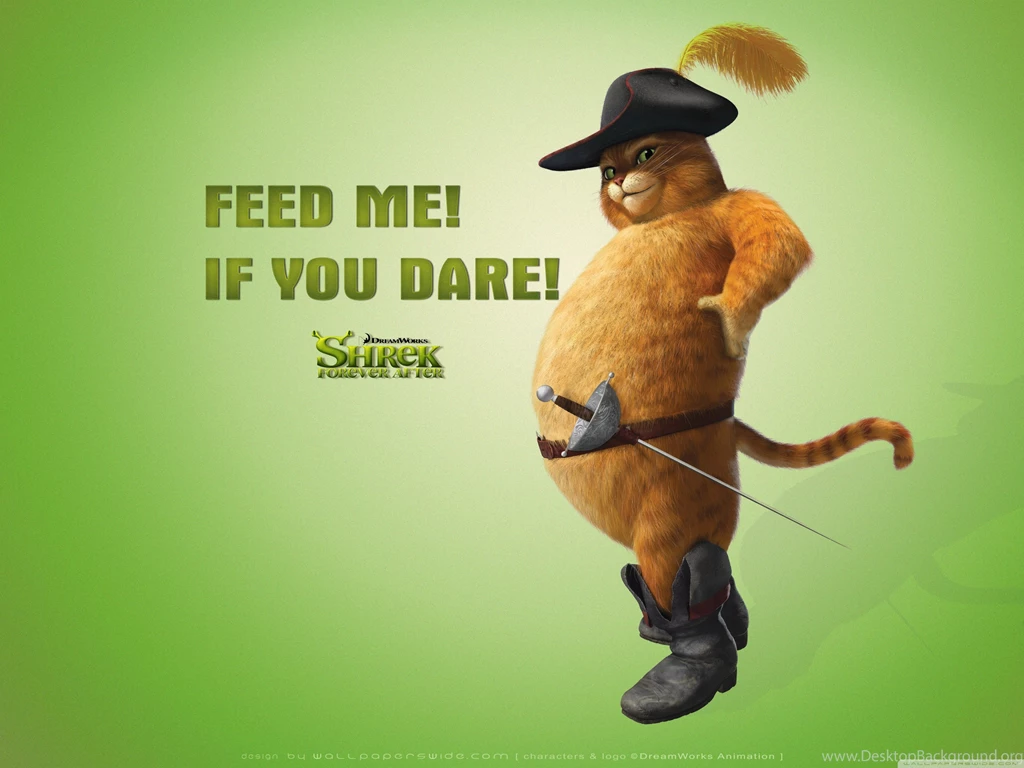 Feed Me If You Dare, Puss In Boots, Shrek Forever After HD Desktop ...