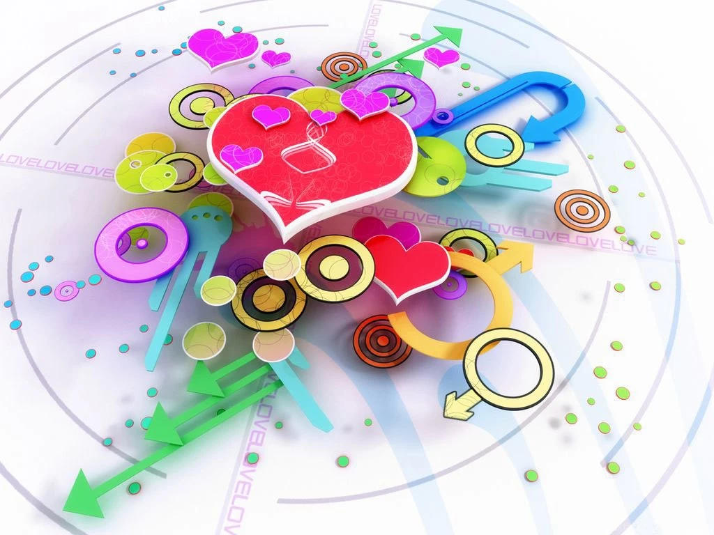 RePin Image: Colorful Heart Love Wallpapers On Pinterest