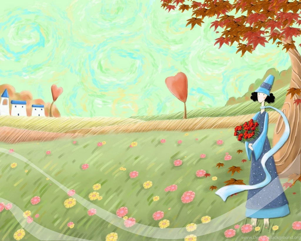 Beautiful Illustration Of Fall Season   Painter Art Illustration ...