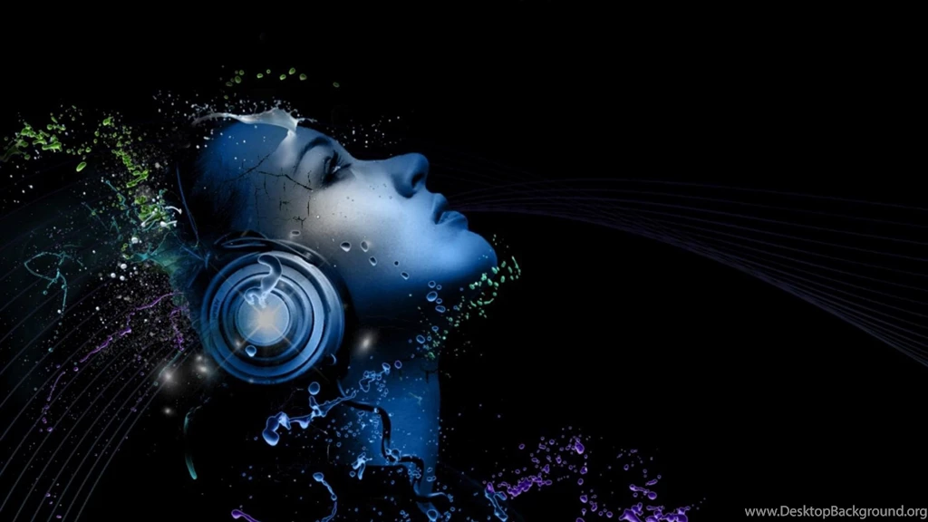 Wallpapers Cute Eyes Headphones Women Pin Abstract Music Djs Party ...