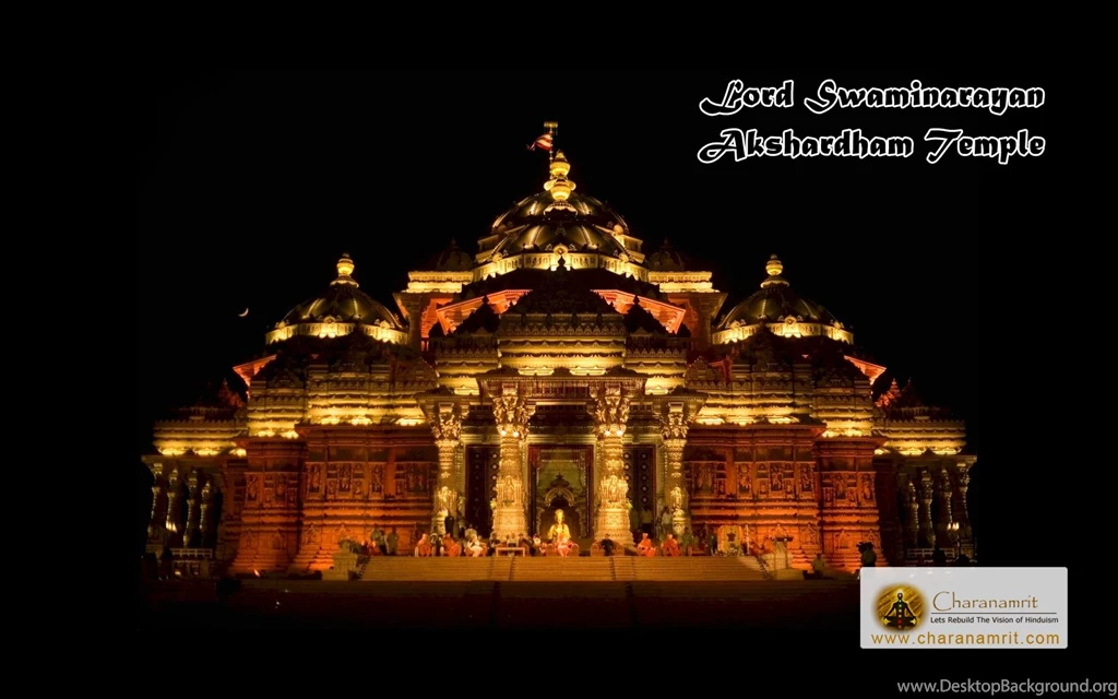 Akshardham Moon Light Wallpaper, Hindu Mandir Spiritual Wallpapers ...