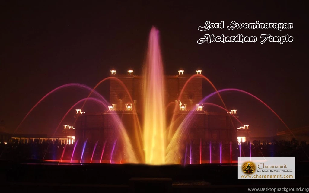 Akshardham Water Show Wallpaper, Hindu Mandir Spiritual Wallpapers ...