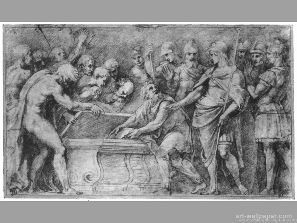 Study For The Stanza Della Segnatura "Alexander The Great Makes ...