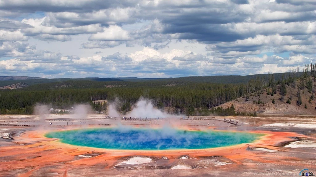 Download Wallpapers Grand Prismatic Spring Midway Geyser ...