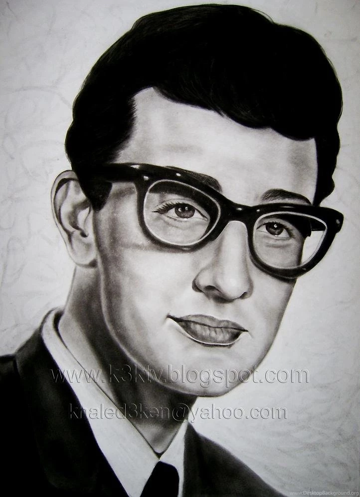 Portrait Drawing Buddy Holly From Khaled3ken By KHALED3KEN On ...