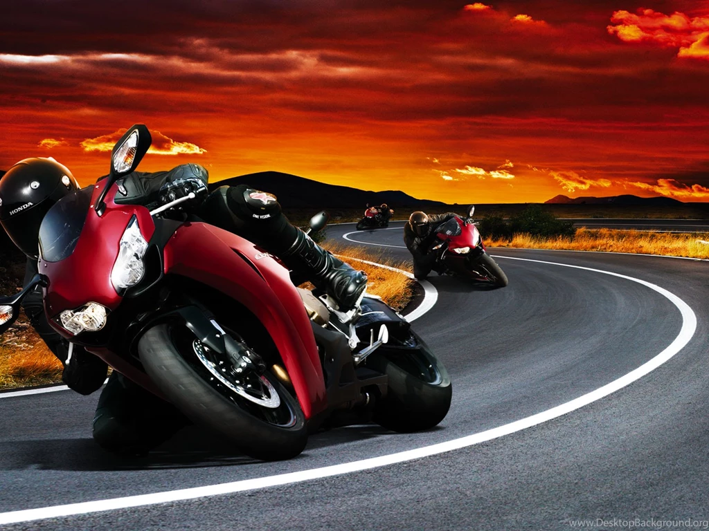 Motorcycles Honda Red Sunset High speed Wallpaper HD 1600 x 1200 ...