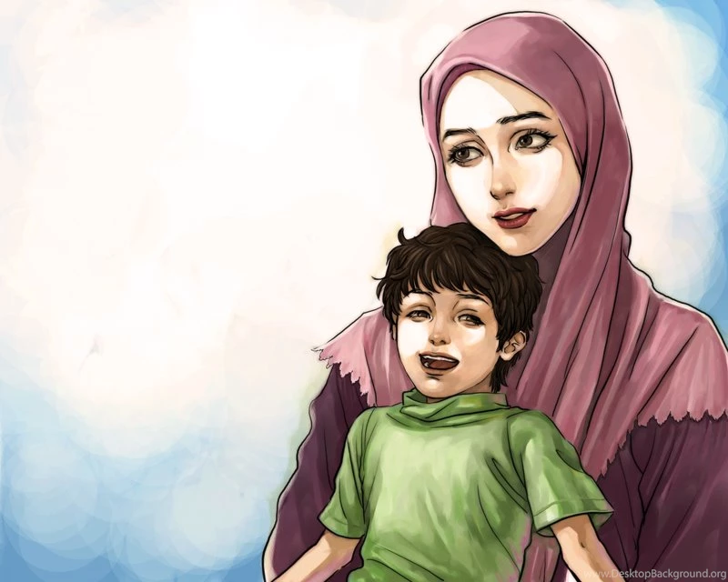 Mother And Child In Love Islamic Wallpapers