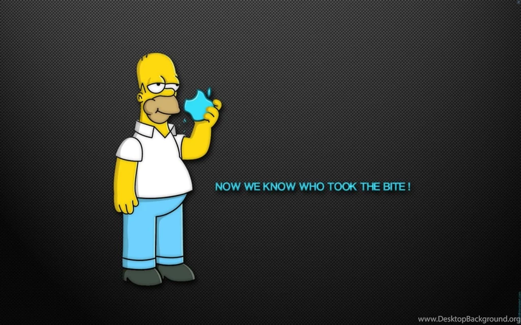 Wallpapers Pion Homer Simpson Apple 1280x800