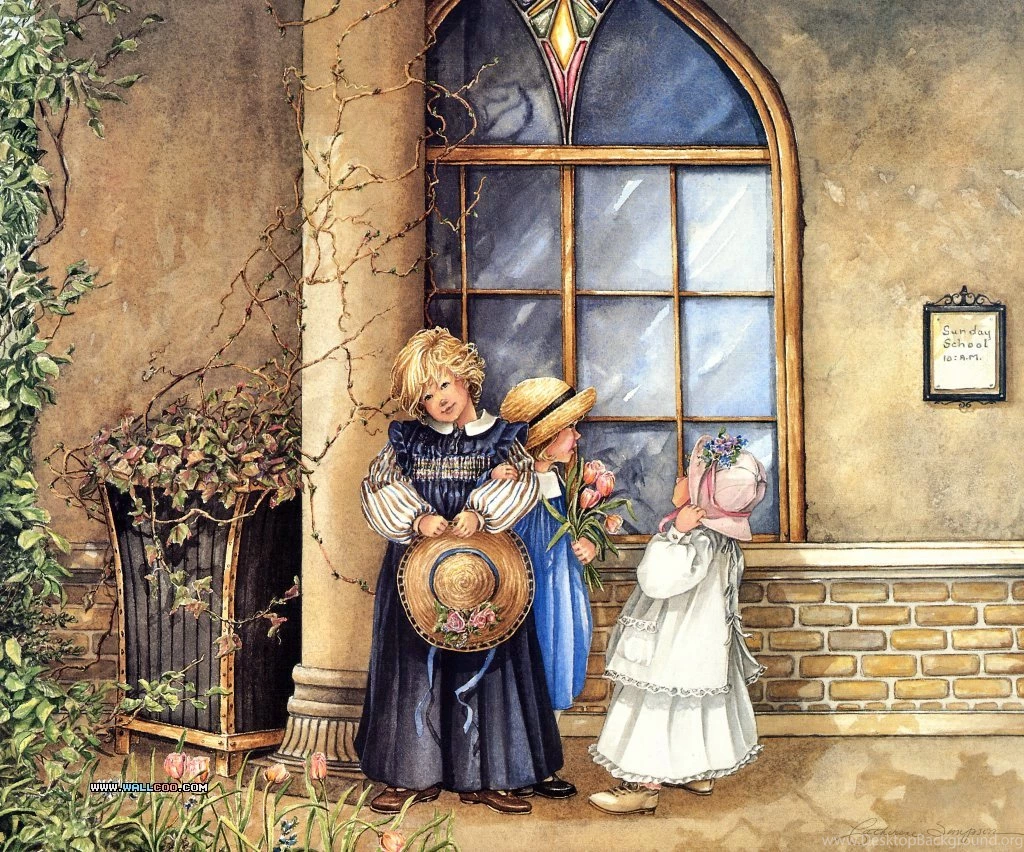 Childhood   Art Painting By Catherine Simpson15   Wallcoo.net