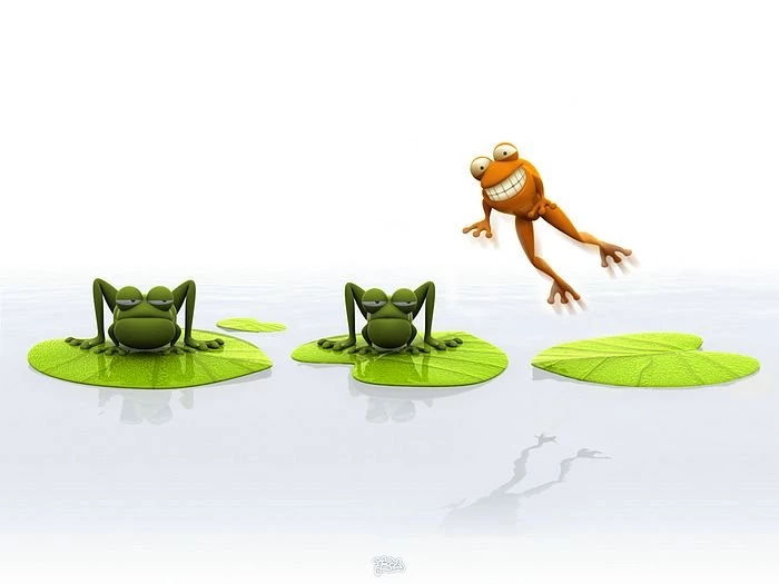 3D Jummping Frog Funny 3D Cartoon Frog Wallpapers 14 Wallcoo.net