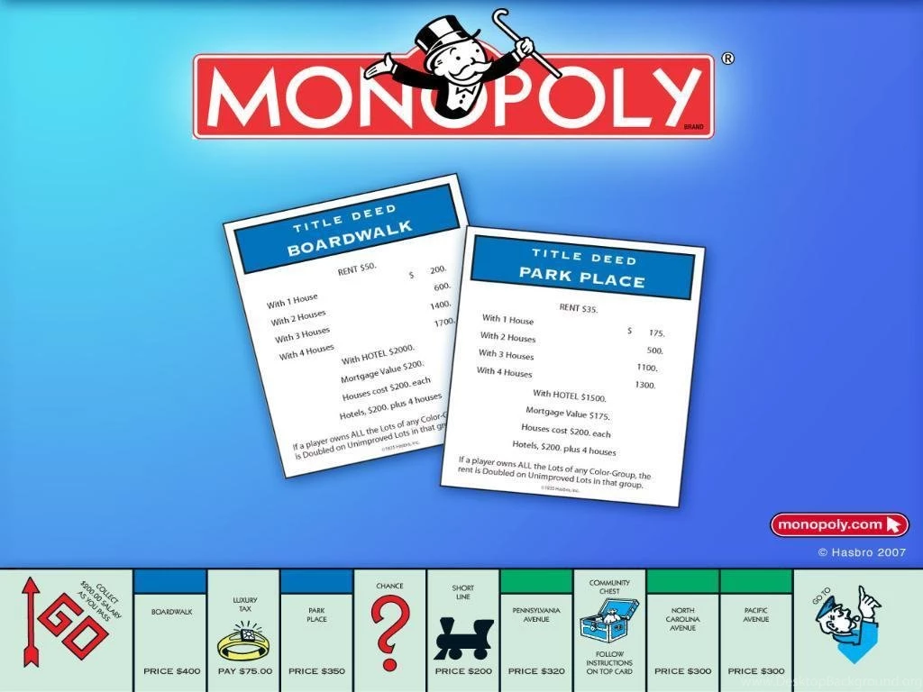 Monopoly Wallpapers Board Games Wallpapers (1087815) Fanpop