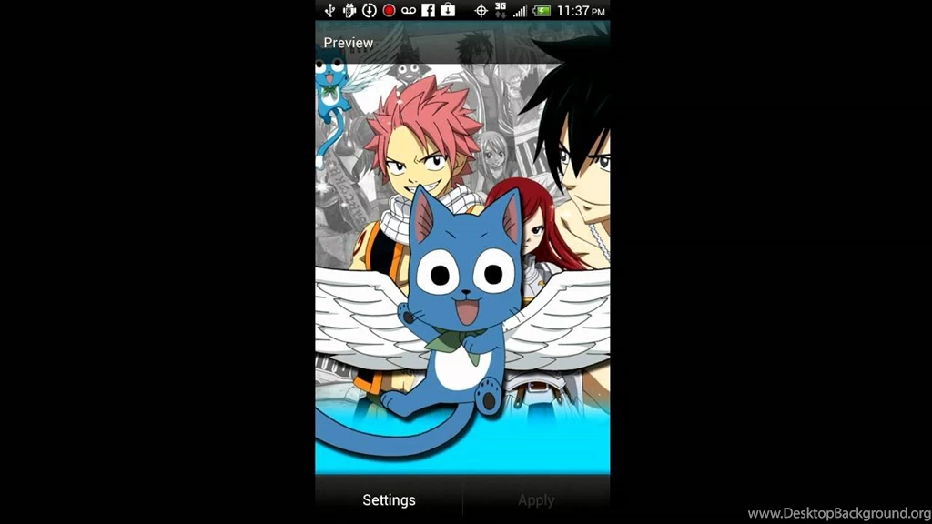 Fairy Tail Happy Anime Live Wallpapers On Android YouTube