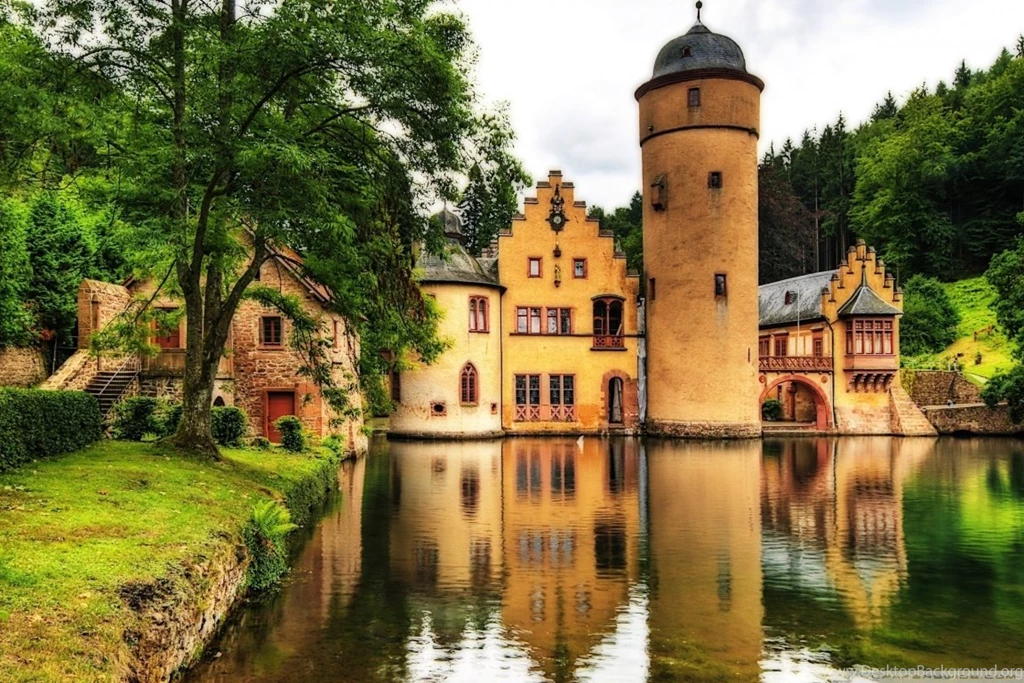Mespelbrunn Castle, Germany HD Desktop Wallpapers : High Definition ...