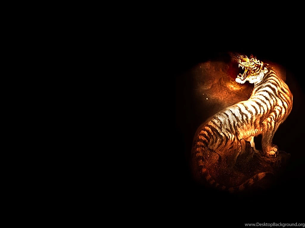 Tiger Desktop Wallpapers Black