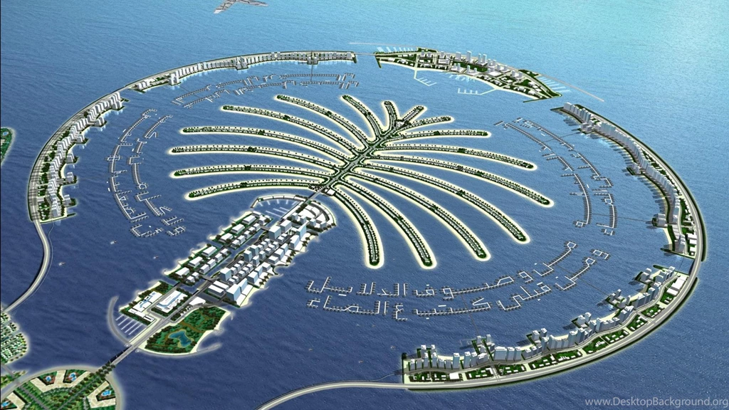 Dubai Palm Island The Palm Jumeirah Islands Palm Trees Wallpapers ...