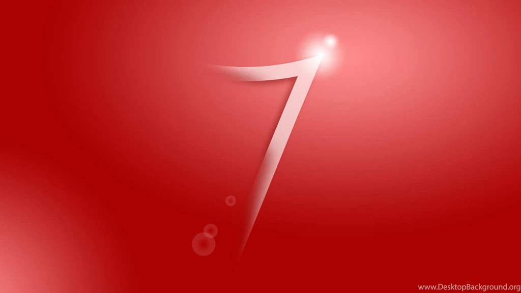 Red Windows 7 Wallpapers 1366x768