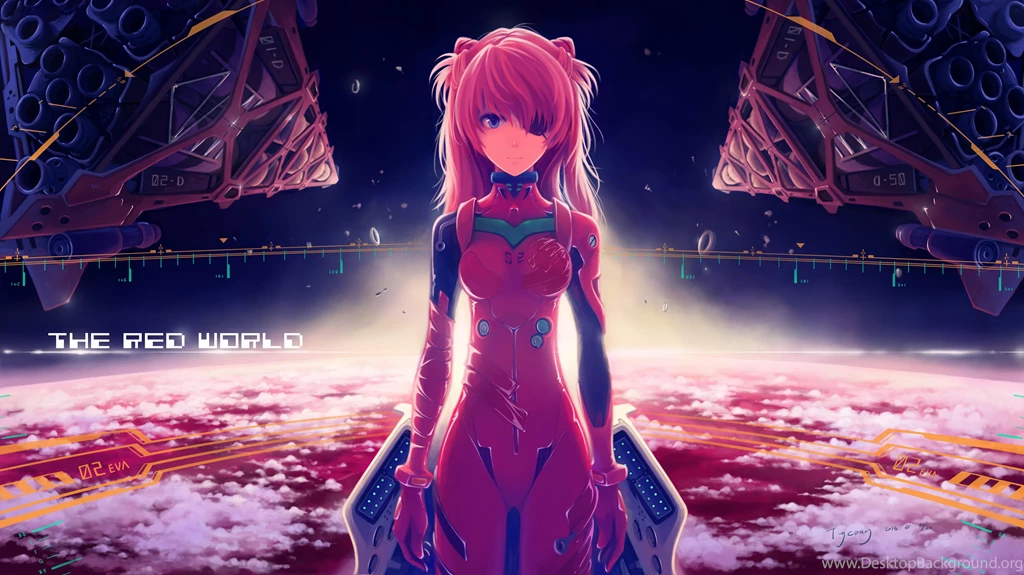Asuka Langley Soryu Earth HUD Neon Genesis Evangelion Rebuild Of ...
