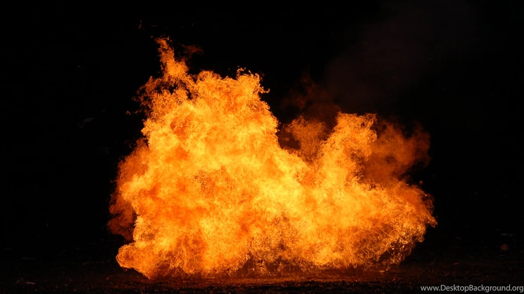 Wallpapers Black, Fire, Flame.