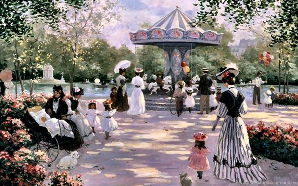 PARISIAN CAROUSEL F2 WALLPAPER (