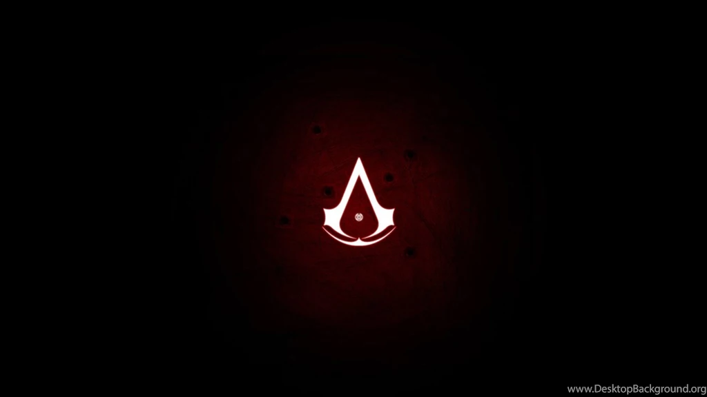 Download Wallpapers 1366x768 Assassins Creed, Assassins Symbol, Red ...
