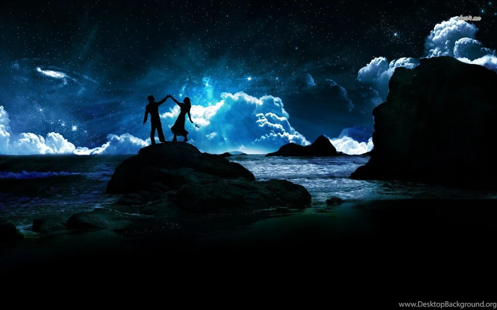 Wallpapers Couple Silhouette Fantasy 1440x900