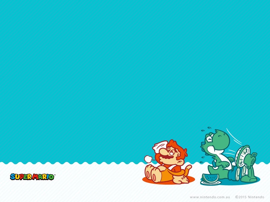 Mario & Yoshi Summer Wallpapers