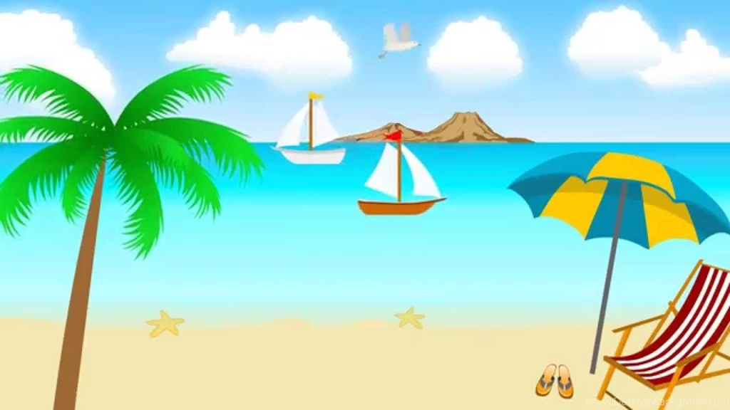 Animated Cartoon Beach Scene Backgrounds Video YouTube