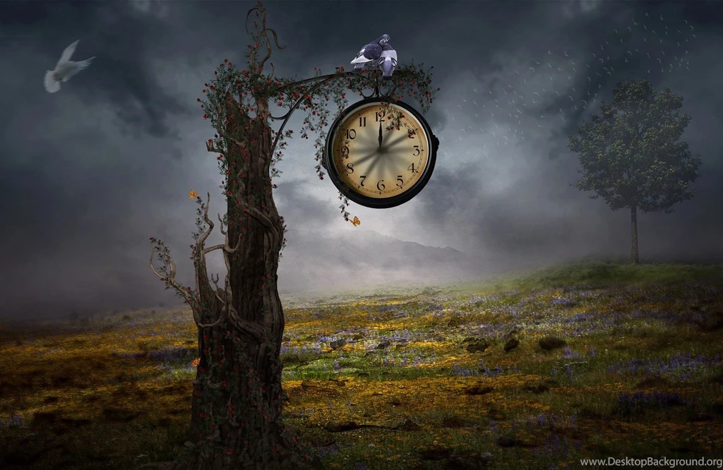 Clock Abstract Art Graphic 1600×1040