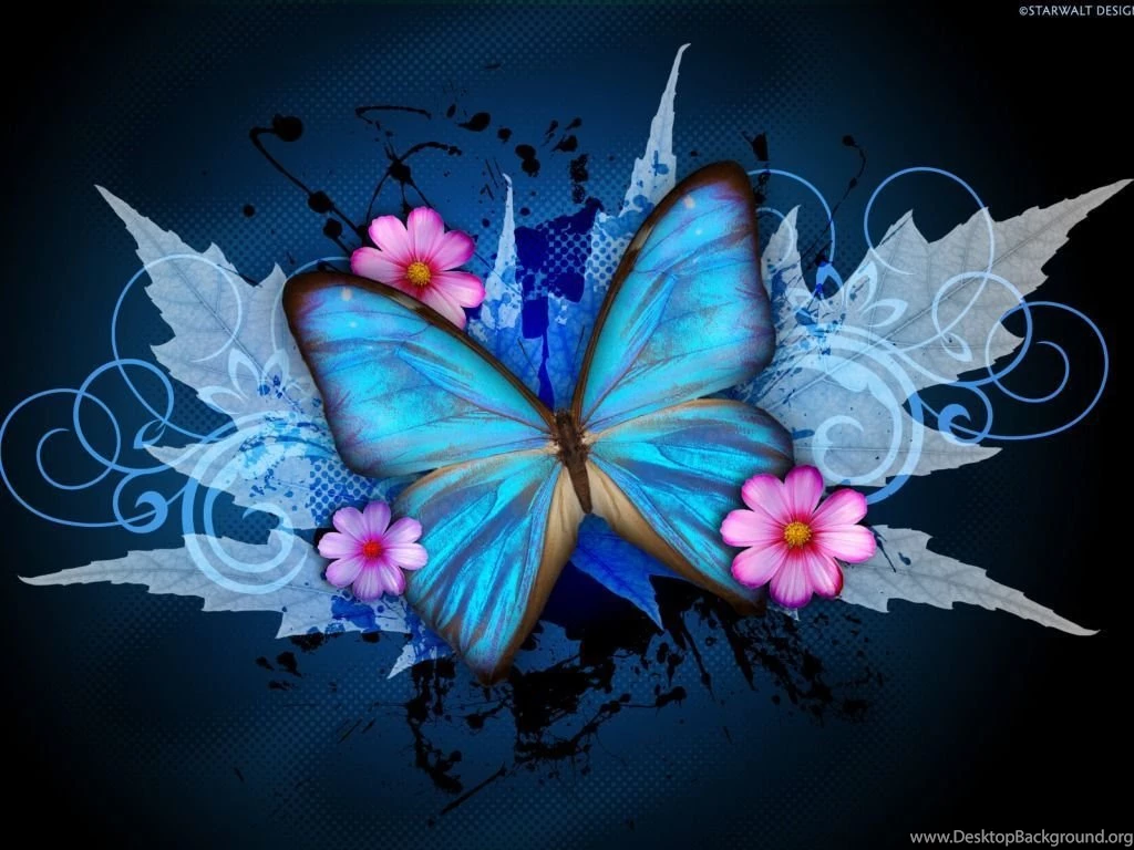 Blue Butterfly Wallpapers Wallpapers Cave