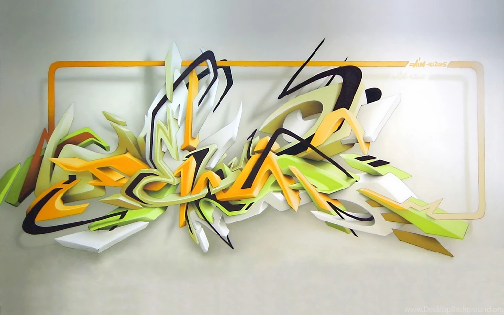 Download 1920x1200 3D Graffiti Style Wallaper Wallpapers