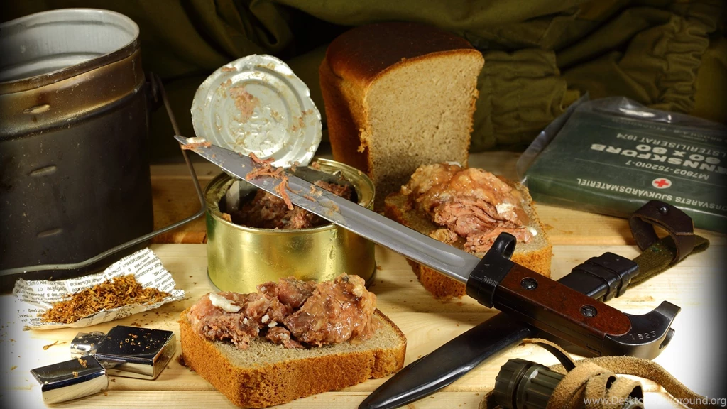 Download Wallpapers 1920x1080 Canned Food, Knife, Bread, Tobacco ...