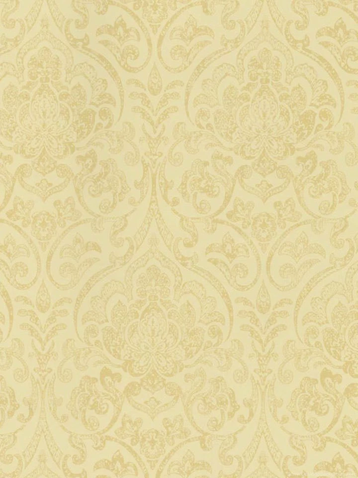 Pale Yellow Boho Damask Wallpapers By Seabrook
