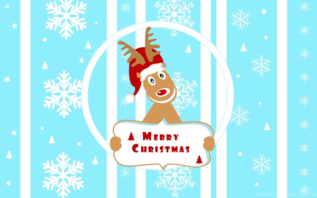 Reindeer Holding A Christmas Sign Wallpapers » WallDevil   Best ...
