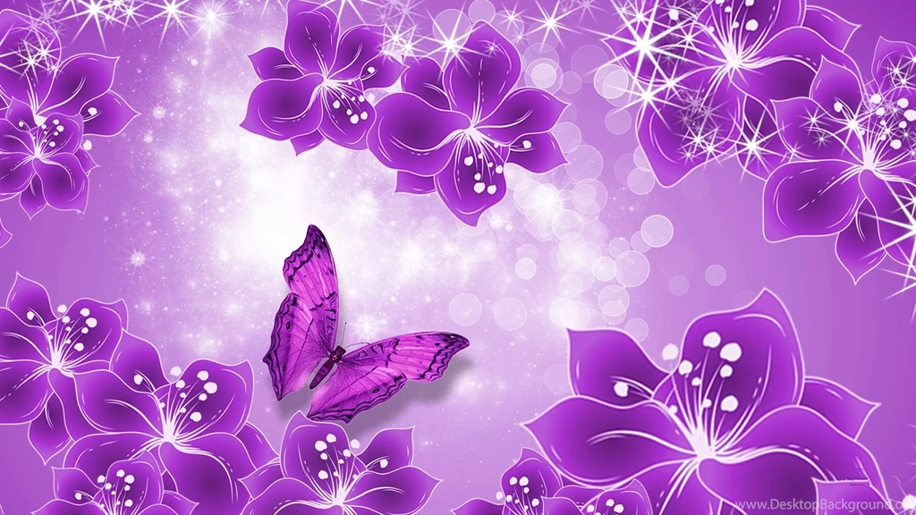 Purple Pink Floral Shine Widescreen High Definition Wallpapers ...
