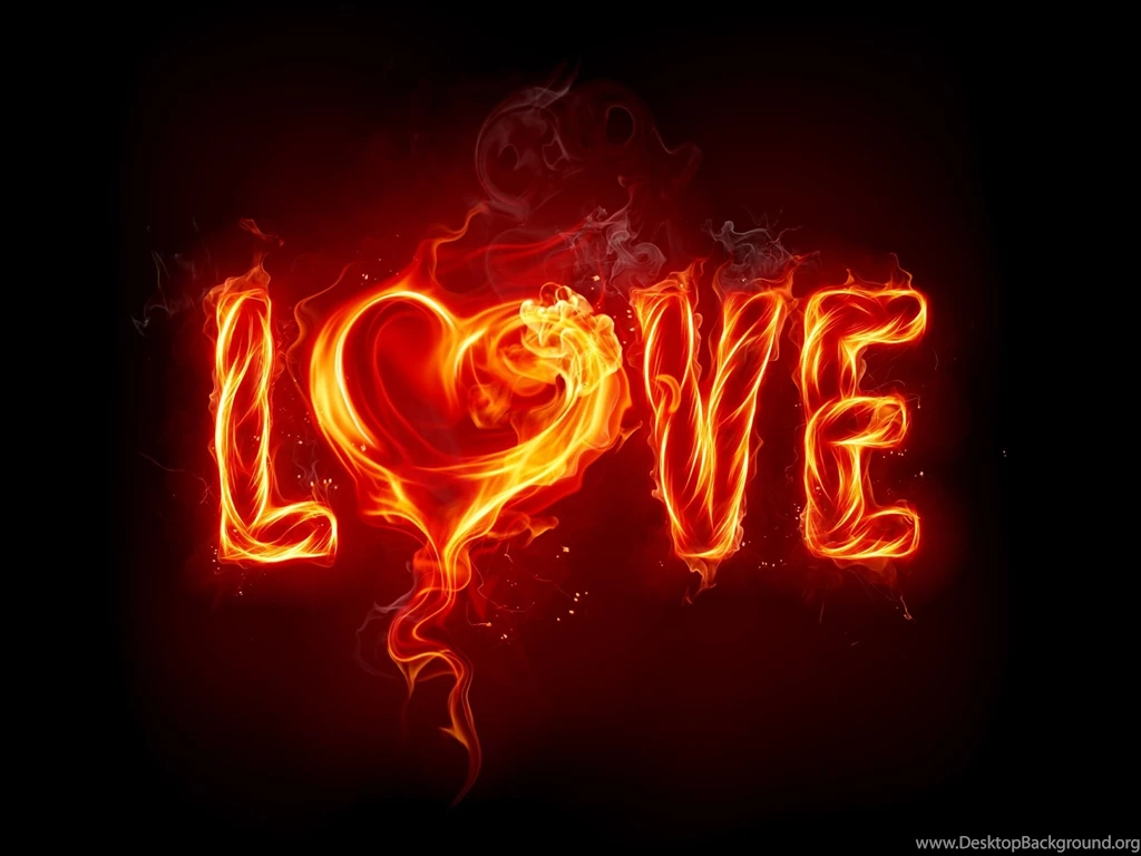 Flames Love Fire Black Backgrounds Wallpapers