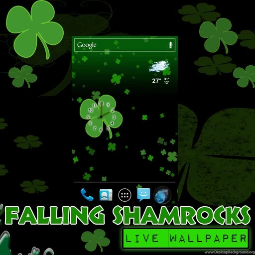 Amazon.com: Live Wallpapers   Falling Shamrocks St Patricks Day ...