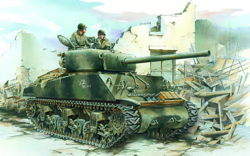 1440x900 M4, Tankers, Sherman, Sherman, Tank, The Second World War ...