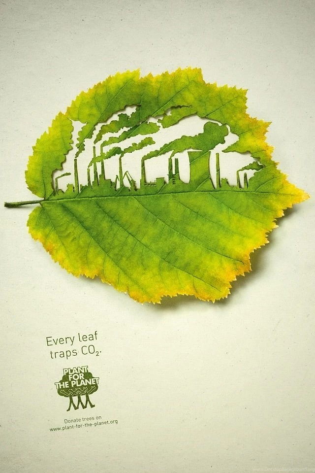 Creative ECO Concept Green Leaf Wallpapers   Free iPhone Wallpapers