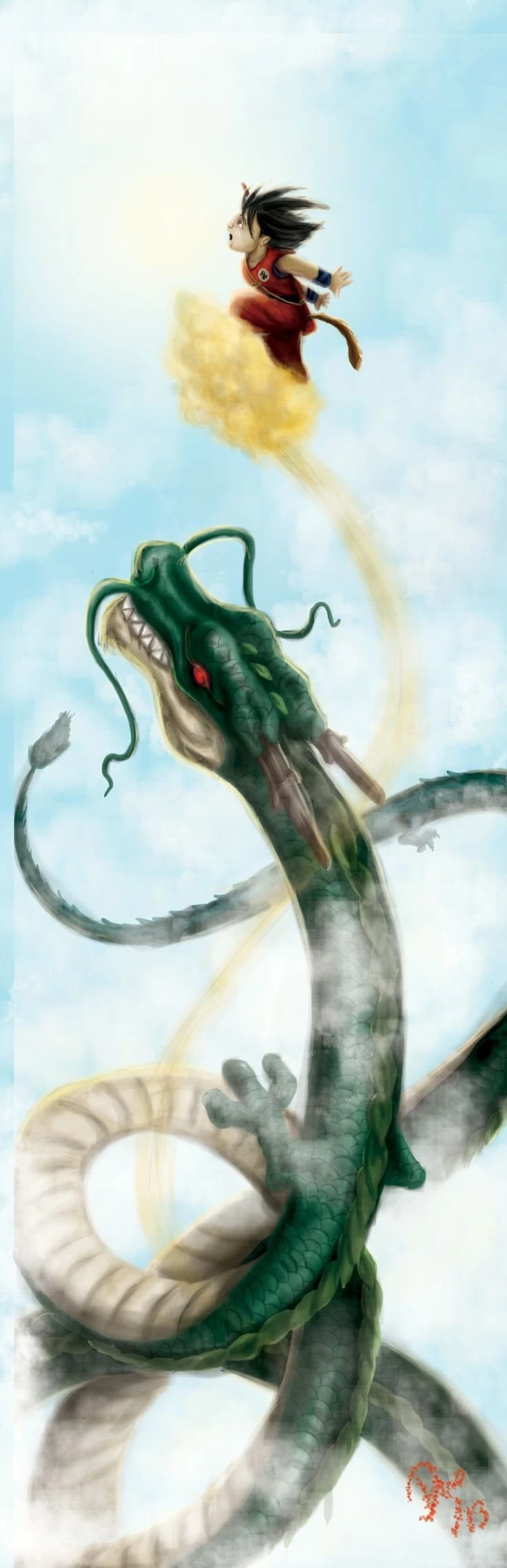 Shenron & Goku... See More Cartoon Pics At Http://www ...