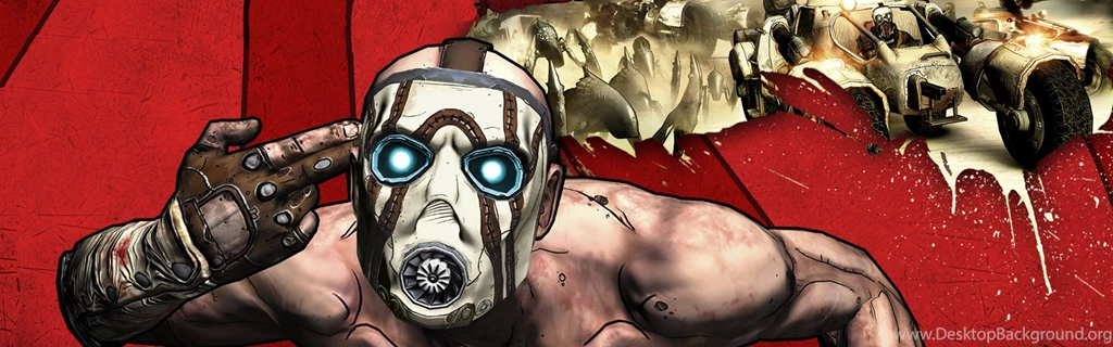 Download Wallpapers 3840x1200 Borderlands, Character, Mask, Light ...