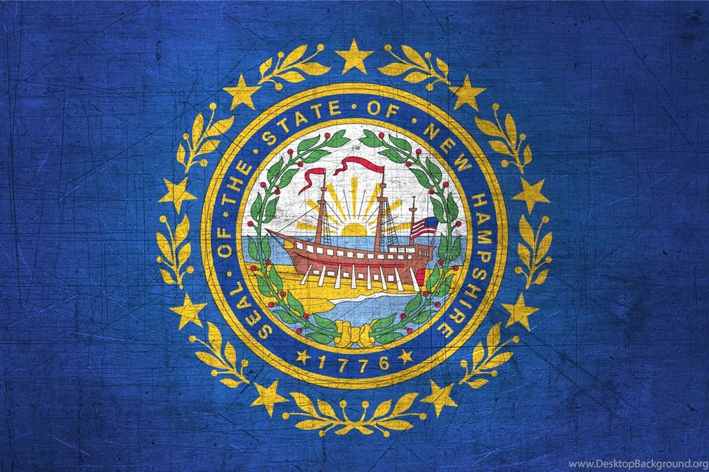 Flag Of New Hampshire With Paper Texture Download It For Free