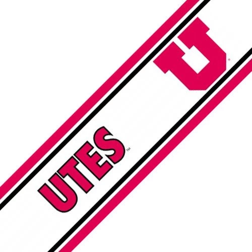 NCAA Utah Utes Accent Logo Self Stick Wall Border   Contemporary ...